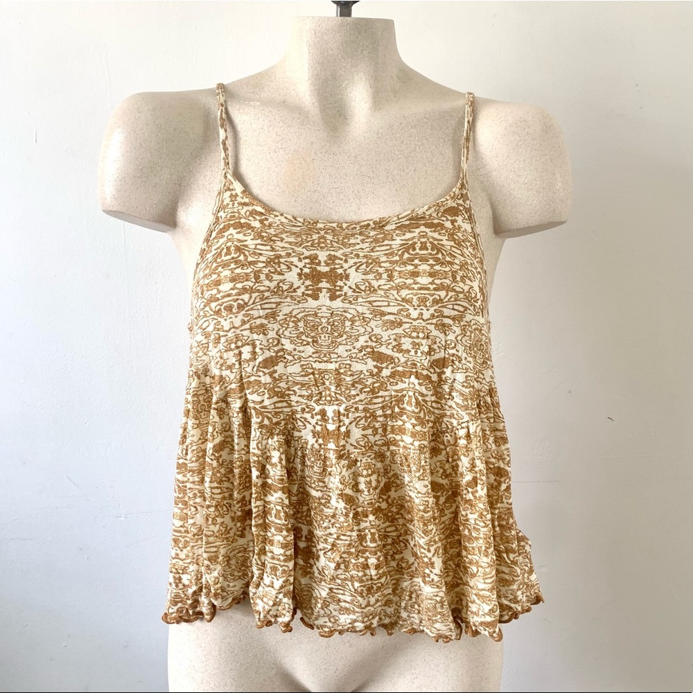 Urban Outfitters Lettuce Edge Paisley Crop Tank